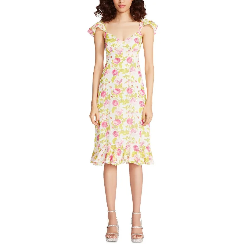 Grand Opening Sale Betsey Johnson Womens Midi Smocked Midi Dress
