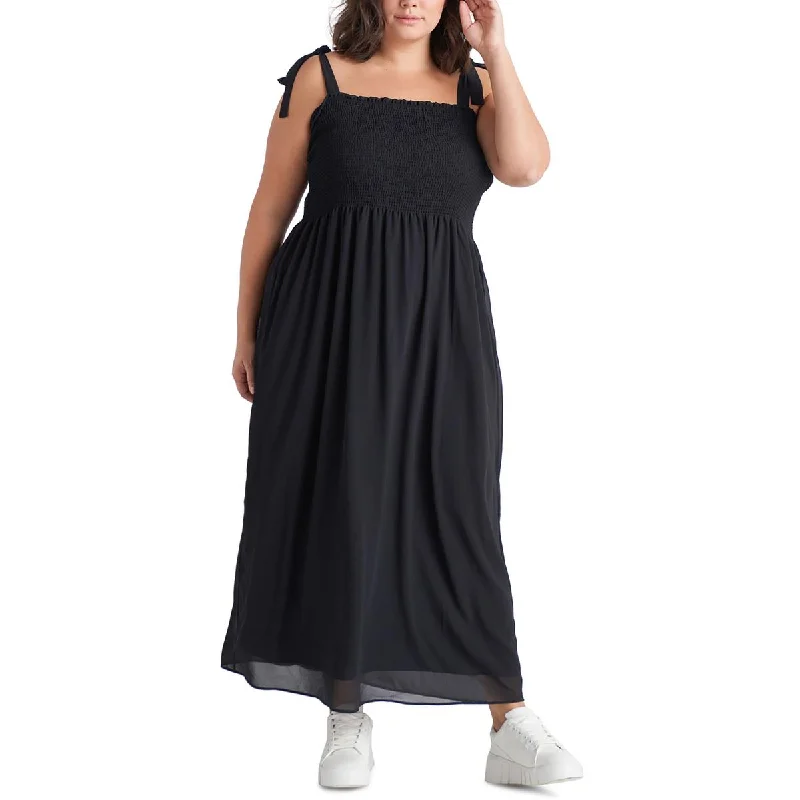 Unmissable Offer Black Tape_ Womens Smocked Maxi Sundress