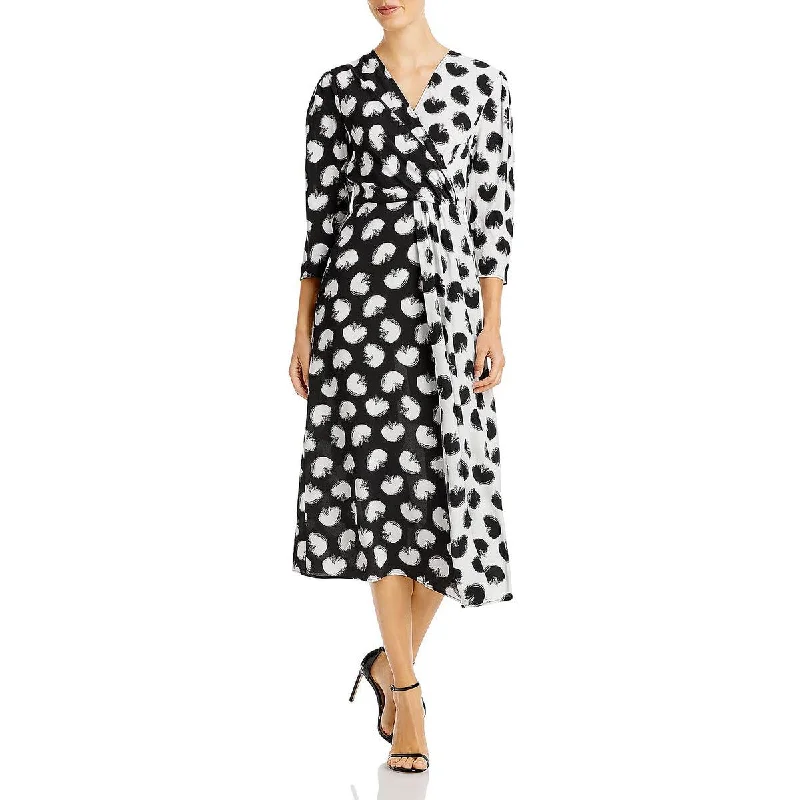 Overstock Boss Womens Surplice Midi Wrap Dress