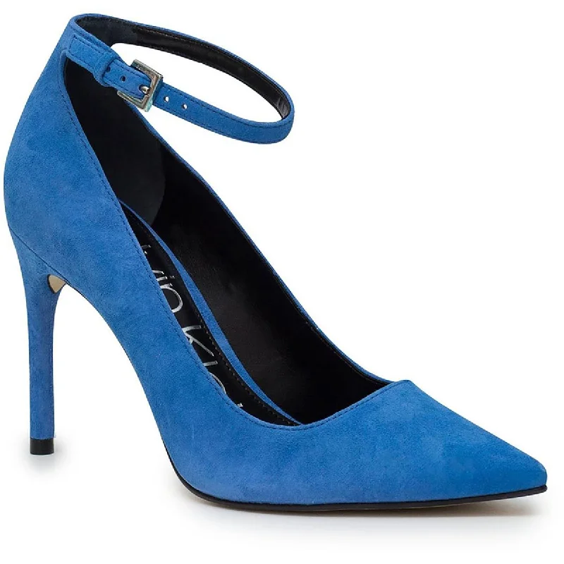 Price Cut Calvin Klein Womens Demma Buckle Ankle Strap Loafer Heels