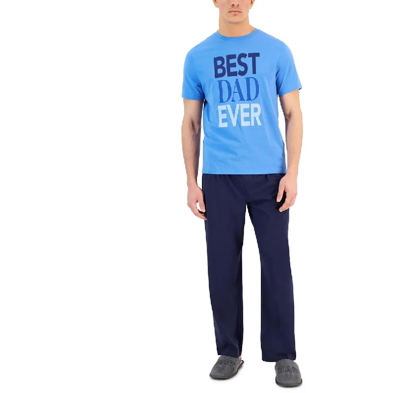 Reduced Prices Club Room Mens Best Dad Ever Graphic Knit Pajama Gift Set
