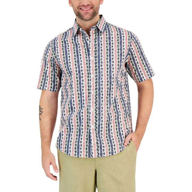 Value Deals Club Room Mens Striped Cotton Button-Down Shirt