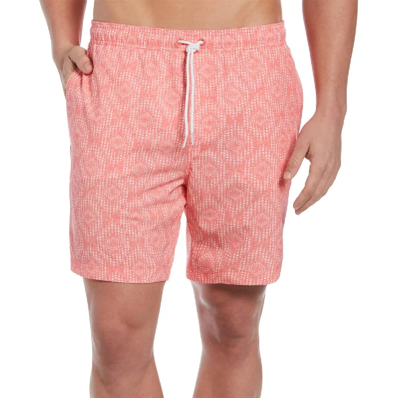 Super Deal Cubavera Mens Dot Print Drawstring Swim Trunks