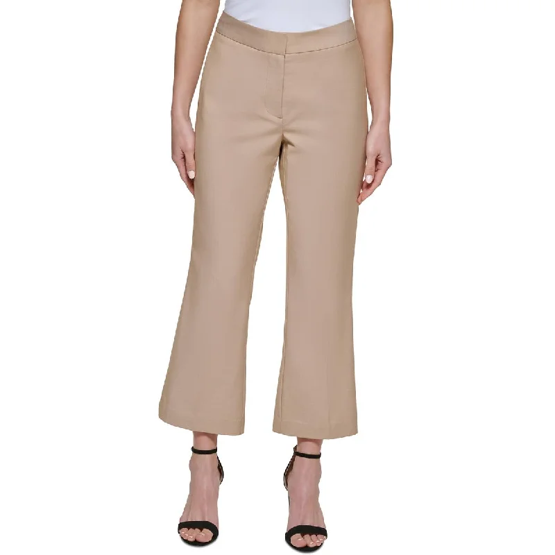 Final Markdown DKNY Womens Petites Crop Knit Wide Leg Pants