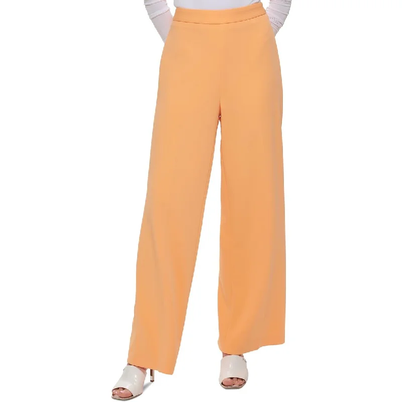 Epic Deals DKNY Womens Petites Solid Knit Wide Leg Pants