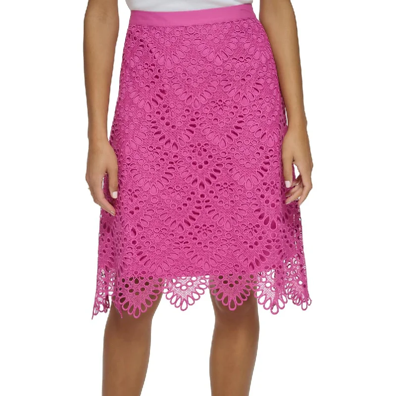 Exclusive Offers Donna Karan Womens Lace Midi Skirt
