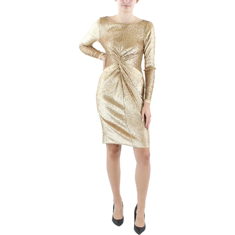 Flash Sale Donna Karan Womens Sequined Midi Cocktail And Party Dress