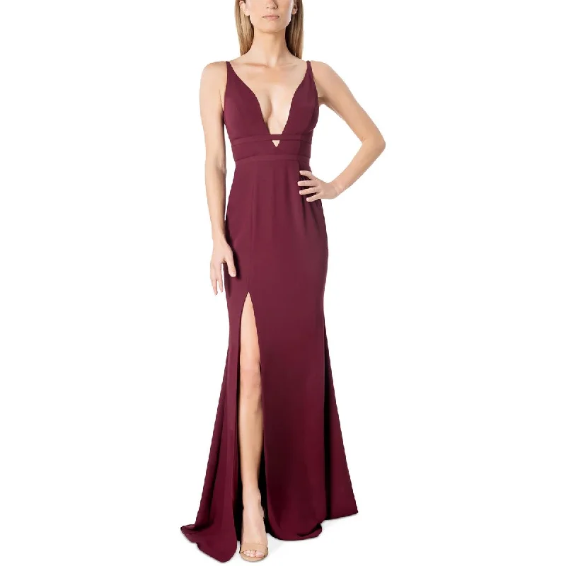 Final Clearance Dress The Population Womens Crepe V-Neck Evening Dress
