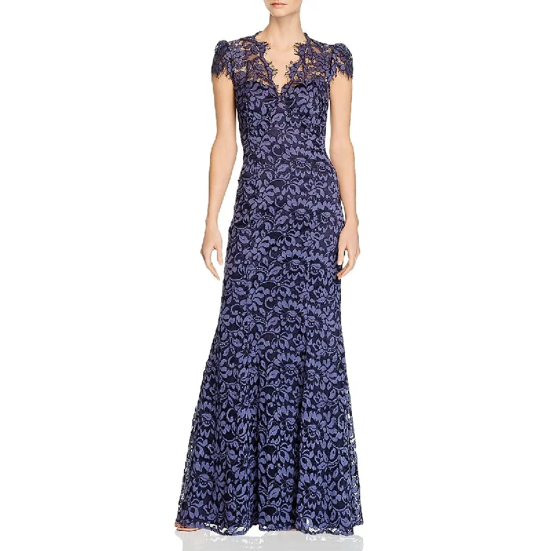 New Deals Eliza J Womens Lace V-Neck Evening Dress