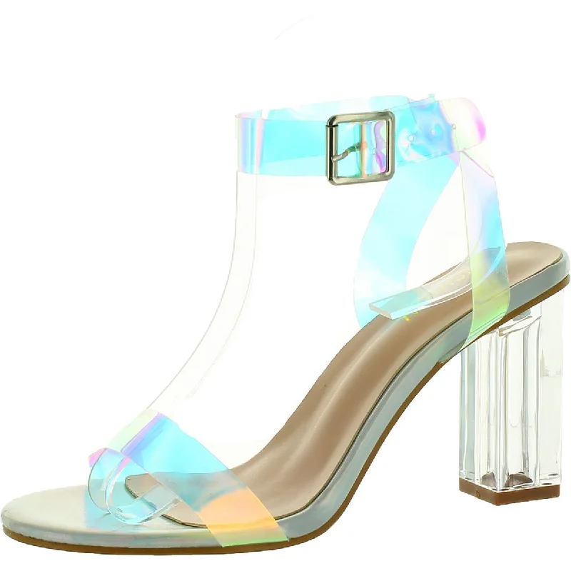 Bargain Bin Fashion Womens Iridescent Ankle Strap Heels