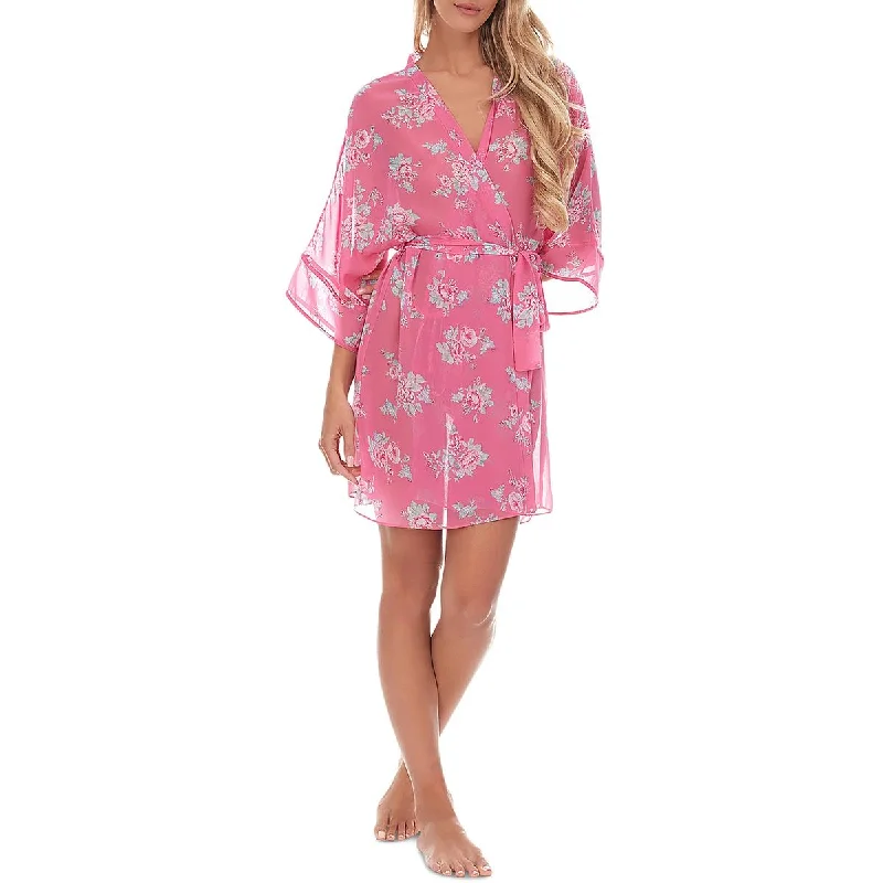 Best Bargains Flora Nikrooz Womens Floral Chiffon Robe