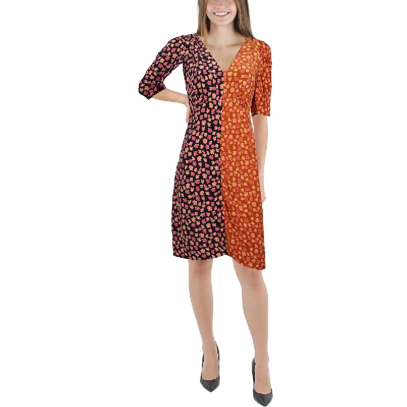 Exclusive Online Offer French Connection Womens Daisy Petals Mix Floral Print Short Mini Dress
