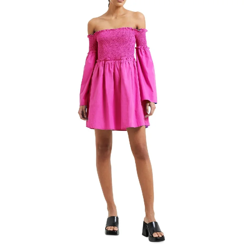 Factory Direct Sale French Connection Womens Off-The-Shoulder Short Mini Dress
