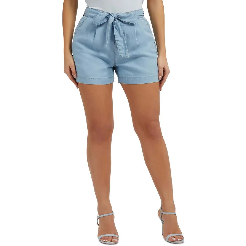 Steals and Deals Guess Womens High Rise Belted Flat Front Tie-Waist/belted