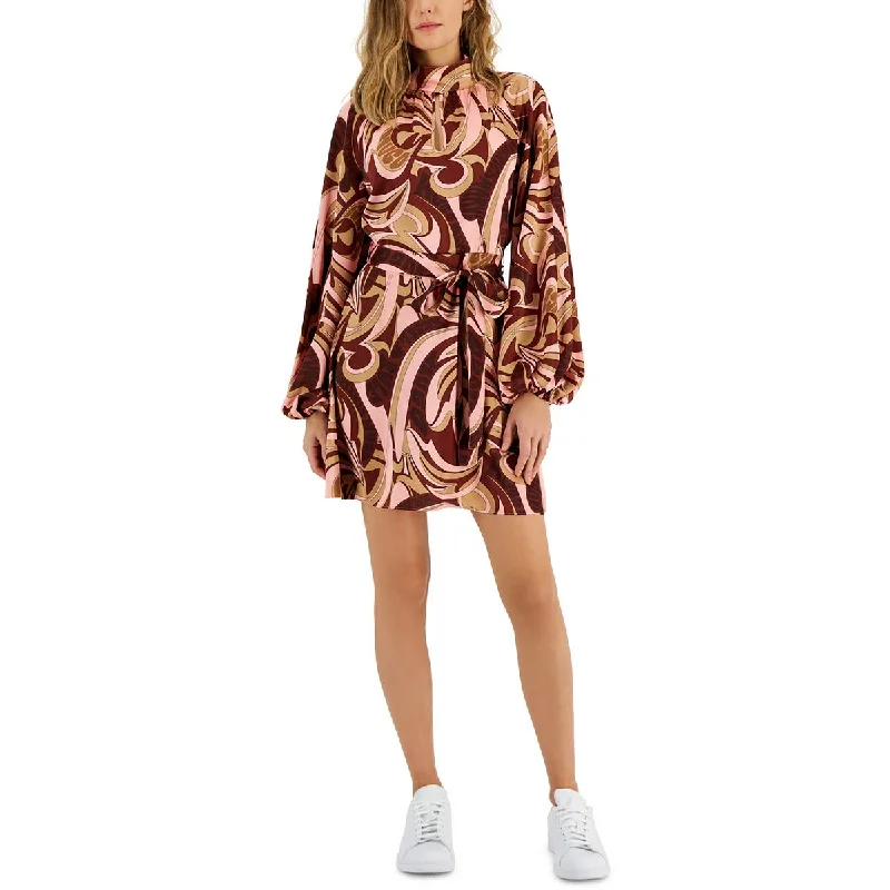 Online Only Hugo Womens Keyhole Neck Short Mini Dress
