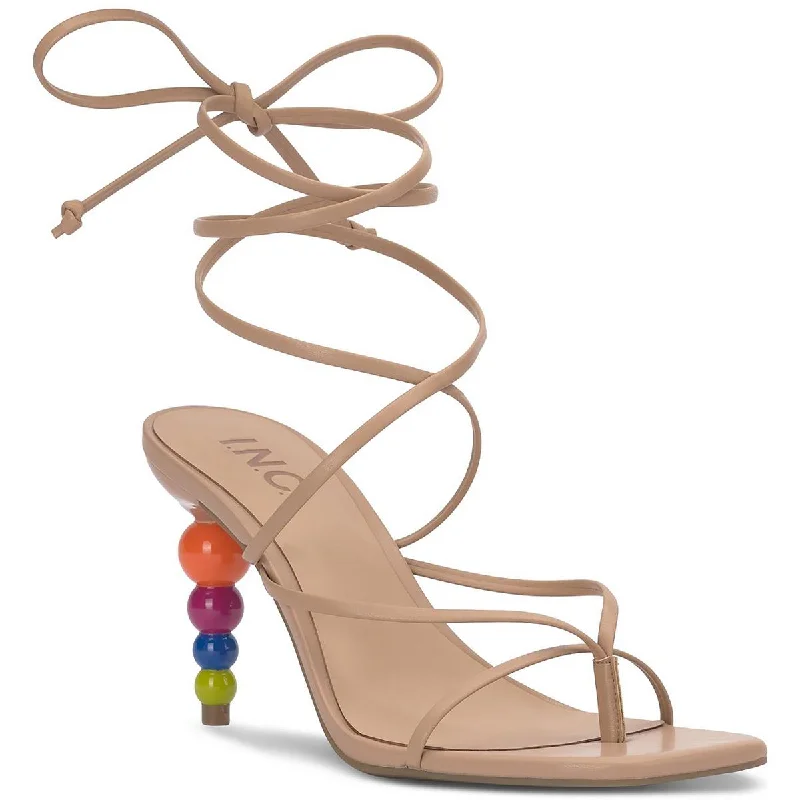 Price Cut INC Womens Lellina Faux Leather Strappy Heels