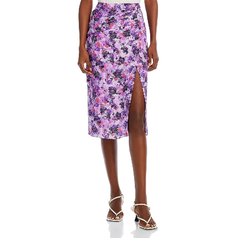 Instant Discount IRO Womens Slit Floral Print Pencil Skirt