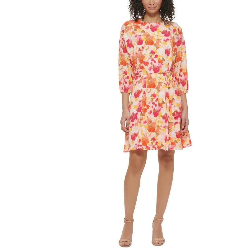 Today’s Special Jessica Howard Womens Petites Crepe Floral Fit & Flare Dress