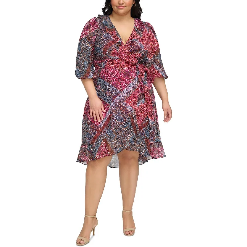 Exclusive Offers Jessica Howard Womens Printed Knee-Length Wrap Dress