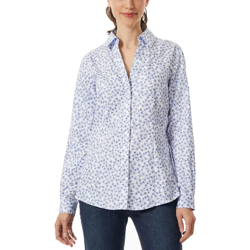 Don’t Miss Out Jones New York Womens Long Sleeve Collared Button-Down Top