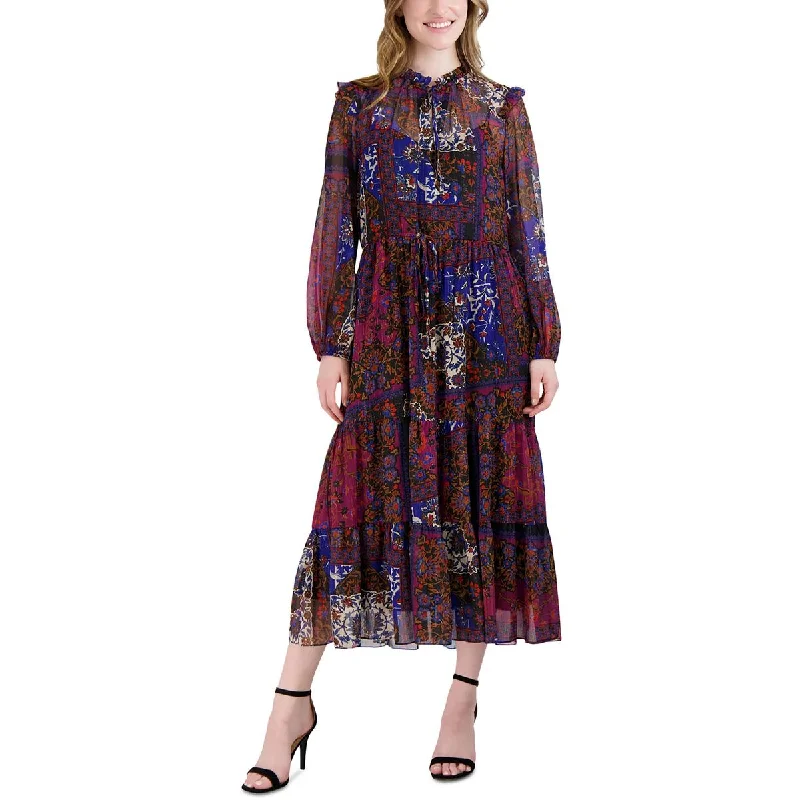 Markdowns Julia Jordan Womens Sheer Midi Dress