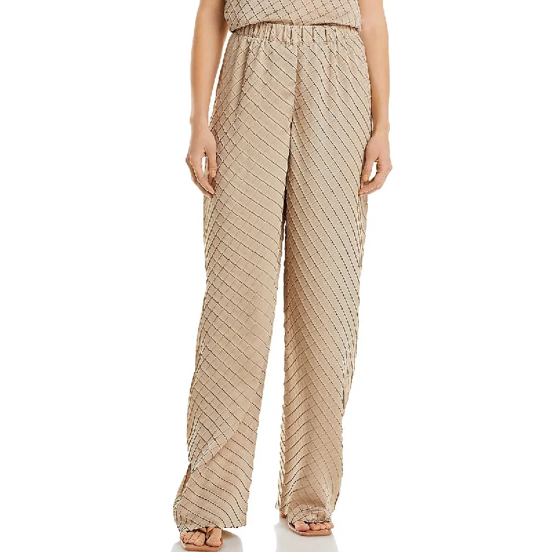 Great Deals Lafayette 148 New York Womens High Rise Textured Palazzo Pants