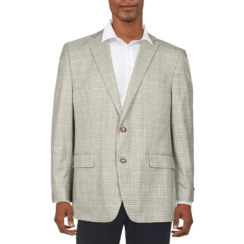 TIME-Limited Offer Lauren Ralph Lauren Mens Lexington Classic Fit Plaid Suit Jacket