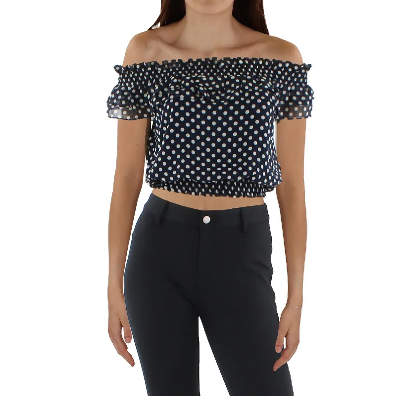 Price Drop Lauren Ralph Lauren Womens Banded Off-The-Shoulder Blouse