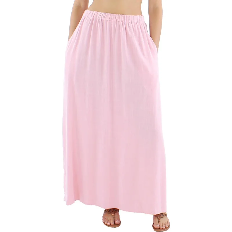 Super Bargain Lucy Paris Womens Vienna Textured Split Hem Maxi Skirt