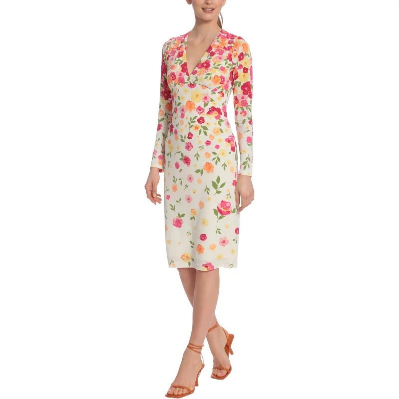 Mega Sale Maggy London Womens Floral Print Matte Jersey Sheath Dress