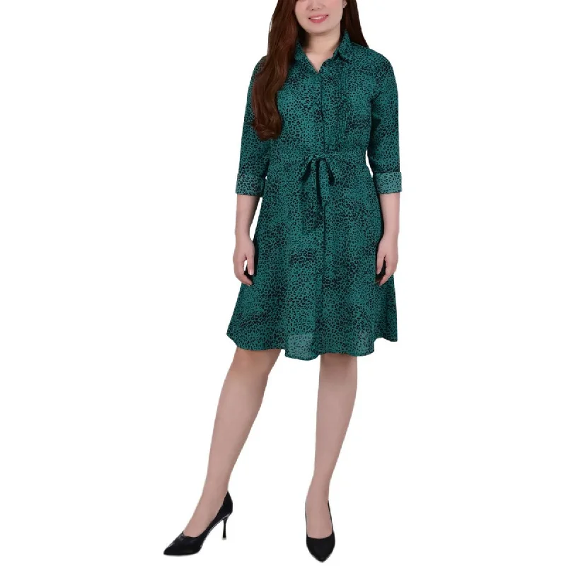Don't Miss NY Collection Womens Petites Short Shirtdress