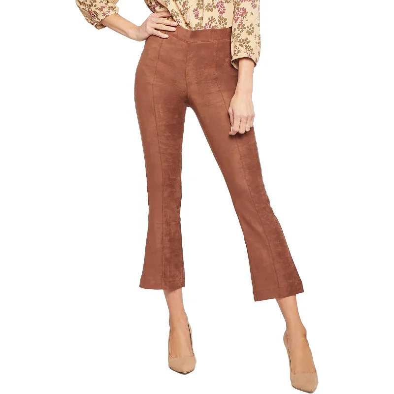 Special Discount NYDJ Womens Faux Suede Bootcut Cropped Pants