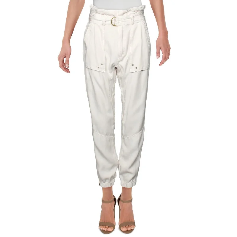 Stock Clearance Pam & Gela Womens Paperbag Waist Deep Pockets Pants