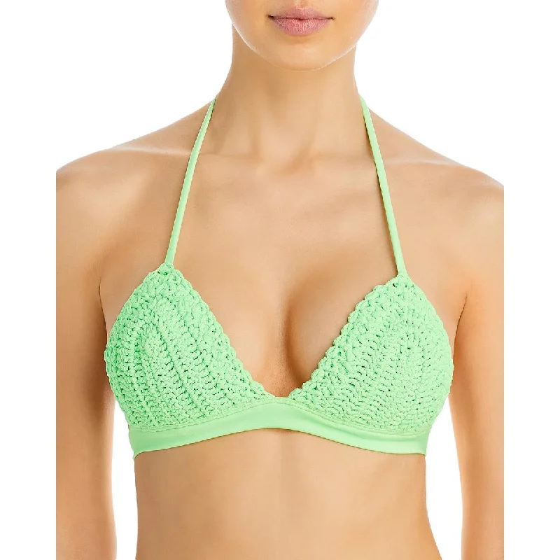 Massive Deals Peixoto Womens Amerie Crochet Crochet Polyester Bikini Swim top