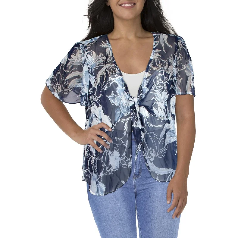 Price Reduction R&M Richards Womens Plus Chiffon Floral Bolero
