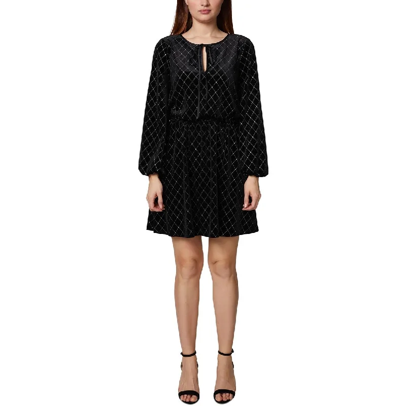 Unmissable Offer Sage Collective Womens Petites Velvet Short Mini Dress