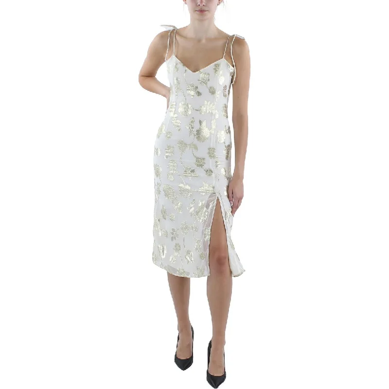 Extra Savings Sage Womens Printed  Slip Dress