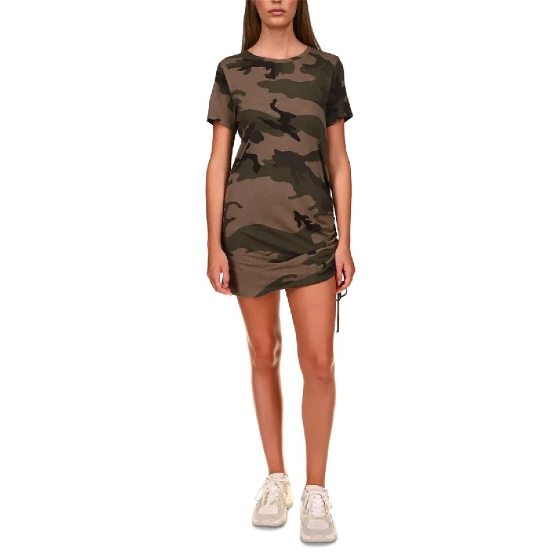 Buy More, Save More Sanctuary Womens Drawstring Camouflage T-Shirt Dress