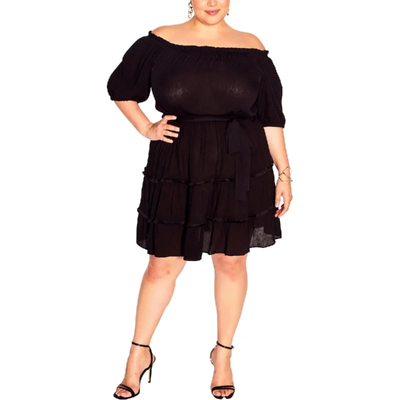 Super Sale Taylor Womens Chiffon Mid-Calf Midi Dress