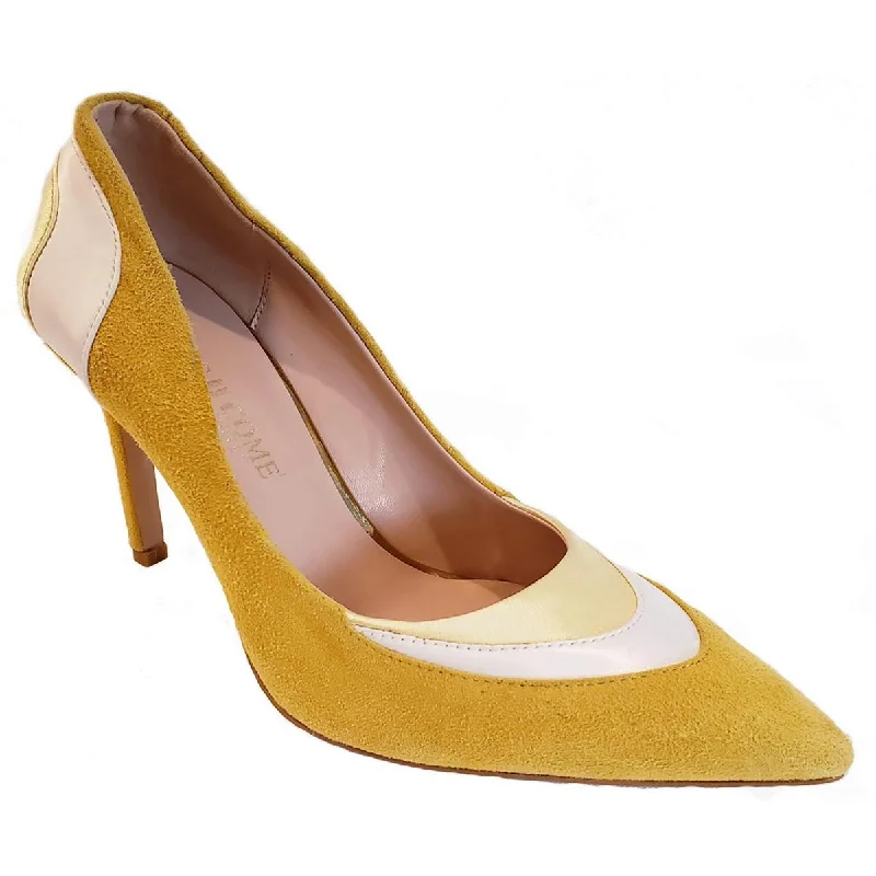 Shop and Save Things II Come Womens Junna Leather Pointed Toe Pumps