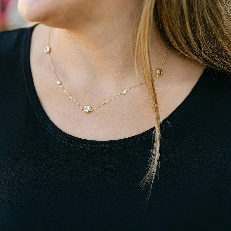 Year-End Clearance AMD Twinkle and Sparkle Station Necklace