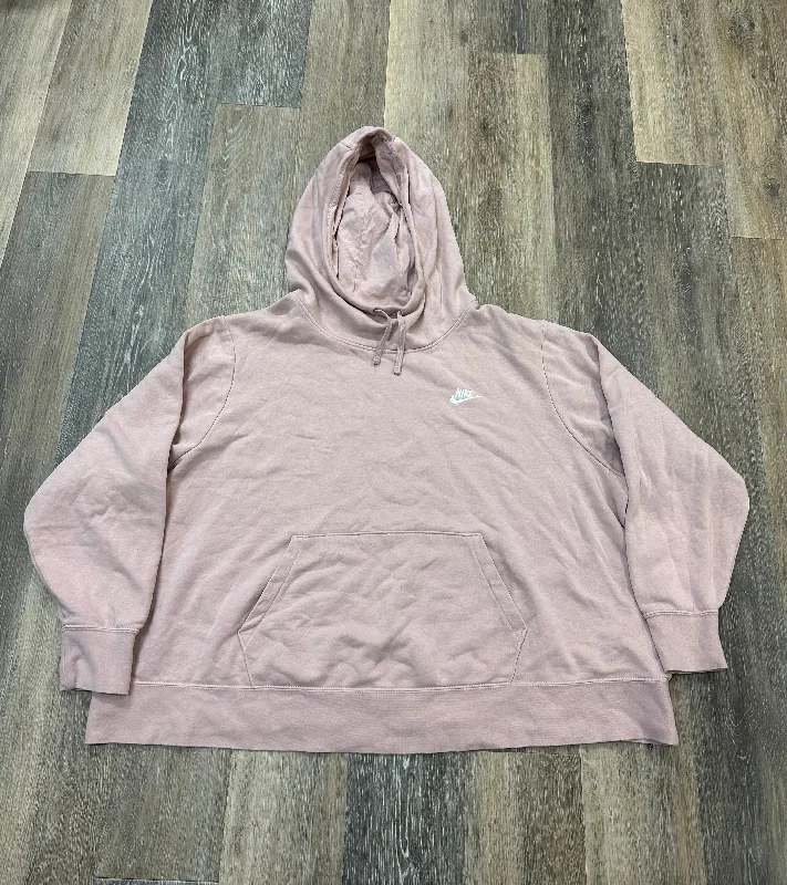 Grand Opening Sale Athletic Sweatshirt Hoodie By Nike In Pink, Size: 3x