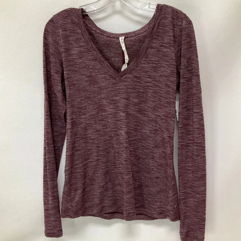 Bonus Savings Athletic Top Long Sleeve Collar By Lululemon In Purple, Size: 6
