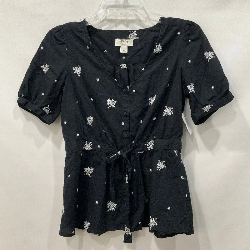Fantastic Offers Black Top Short Sleeve Ann Taylor, Size S