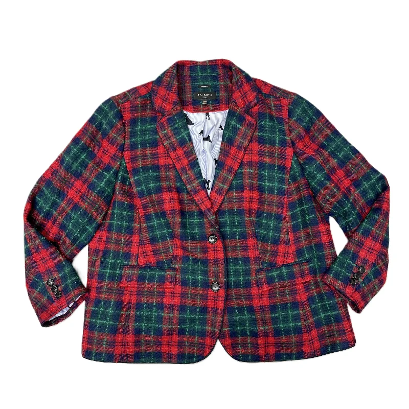 Deal Mania Blazer By Talbots In Plaid Pattern, Size: 2x