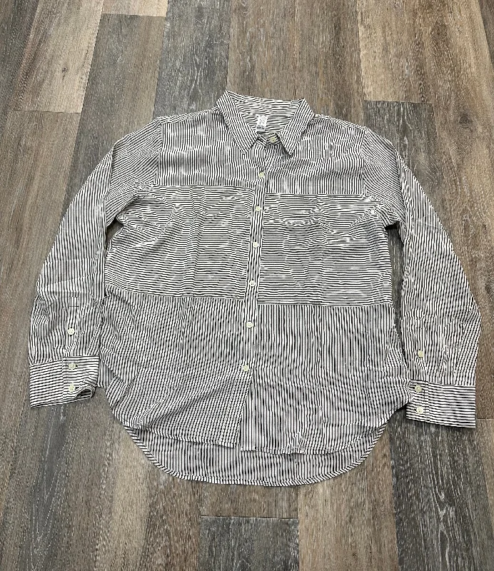 Crazy Deals Blouse Long Sleeve By Spanx In Striped Pattern, Size: Xl