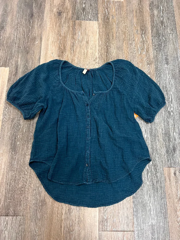 Low Prices Blouse Short Sleeve By Pilcro In Blue, Size: L