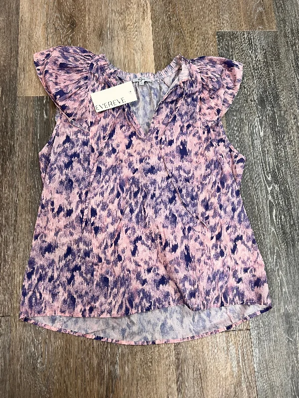 Fantastic Deals Blouse Short Sleeve By Rails In Pink & Purple, Size: S