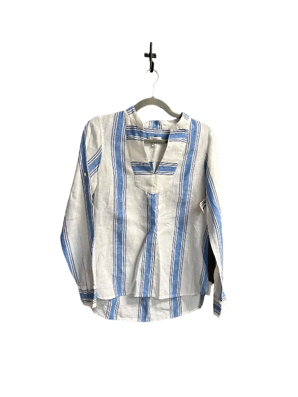 Sneak Peek Sale Blue Top Long Sleeve J Crew, Size S