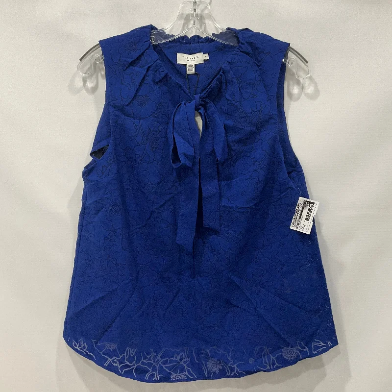 Flash Sale Blue Top Sleeveless Ted Baker, Size Xs